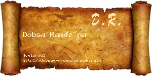 Dobsa Ramóna névjegykártya